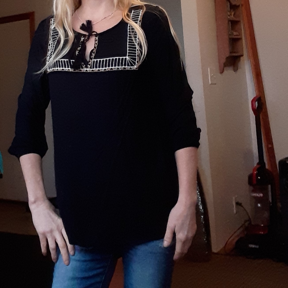 Small tie top boho old navy flowy blouse